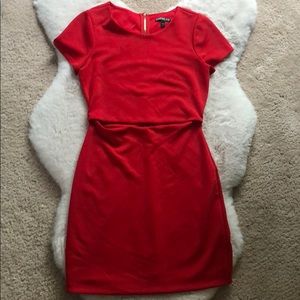 Express red mini dress